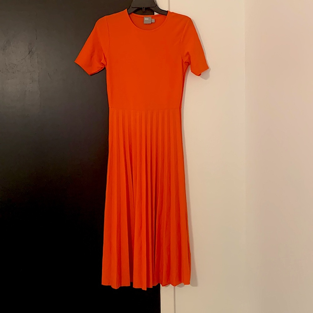 Orange Pleated ASOS Dress!